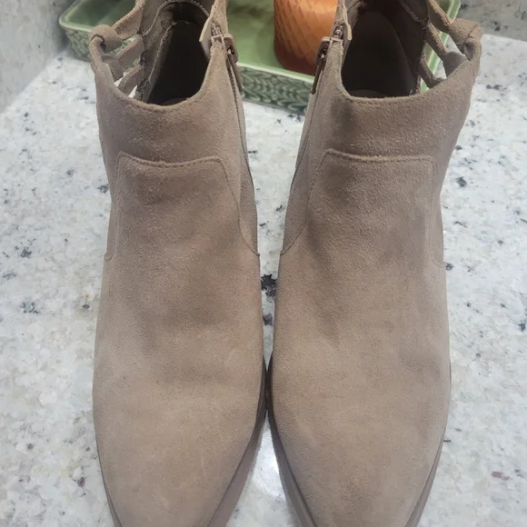 Women's Tan Ankle Boots - Picture 2 of 6